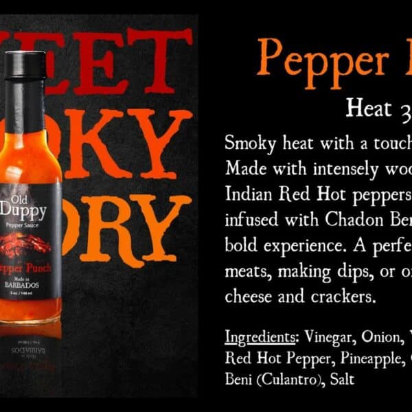 Old Duppy Pepper Punch Smoked Pepper Sauce - 1x 150ml